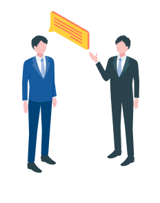 相談しているイラスト