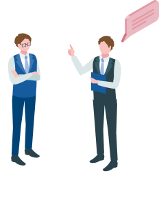 相談しているイラスト